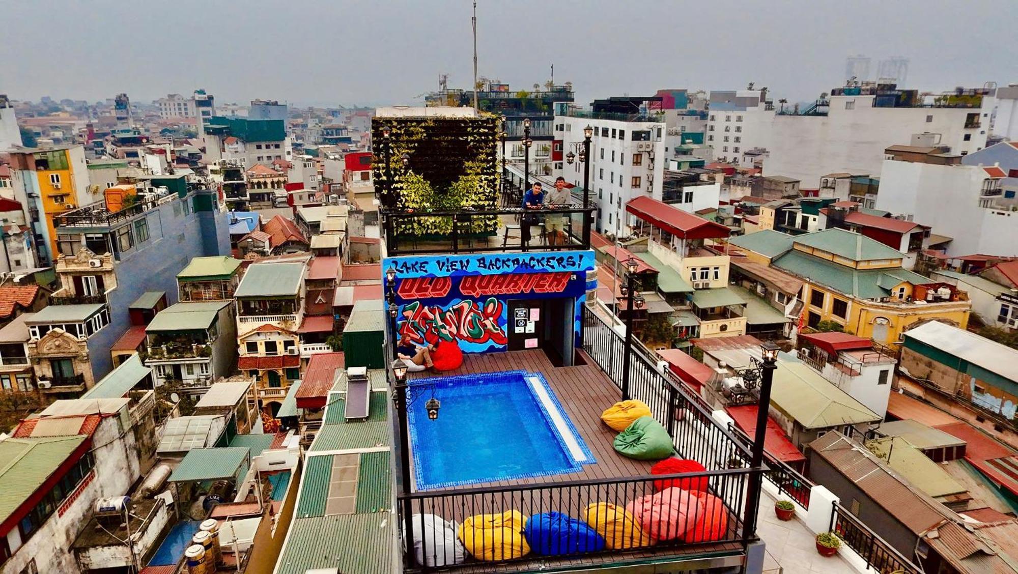 Lakeview Backpackers Hostel & Rooftop Bar Hanói Exterior foto