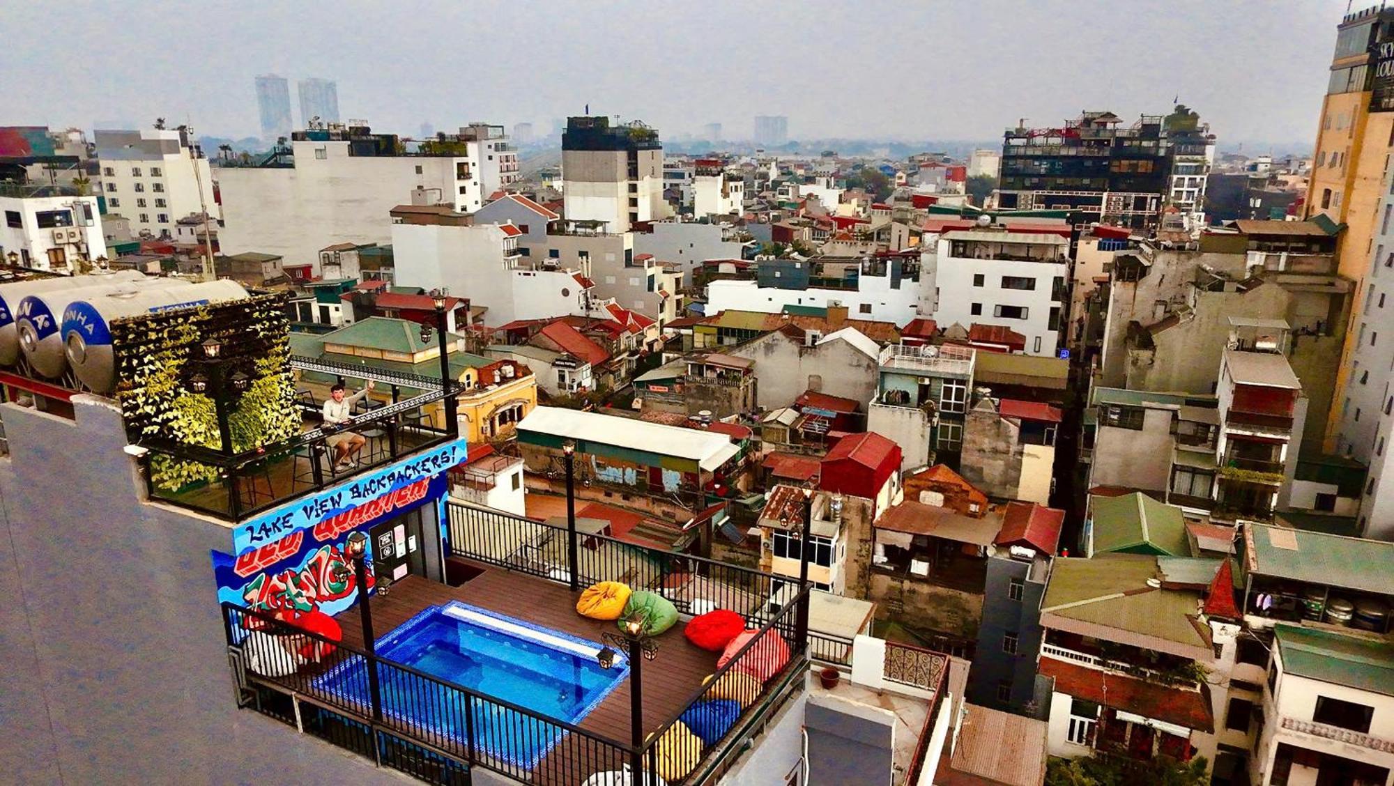 Lakeview Backpackers Hostel & Rooftop Bar Hanói Exterior foto